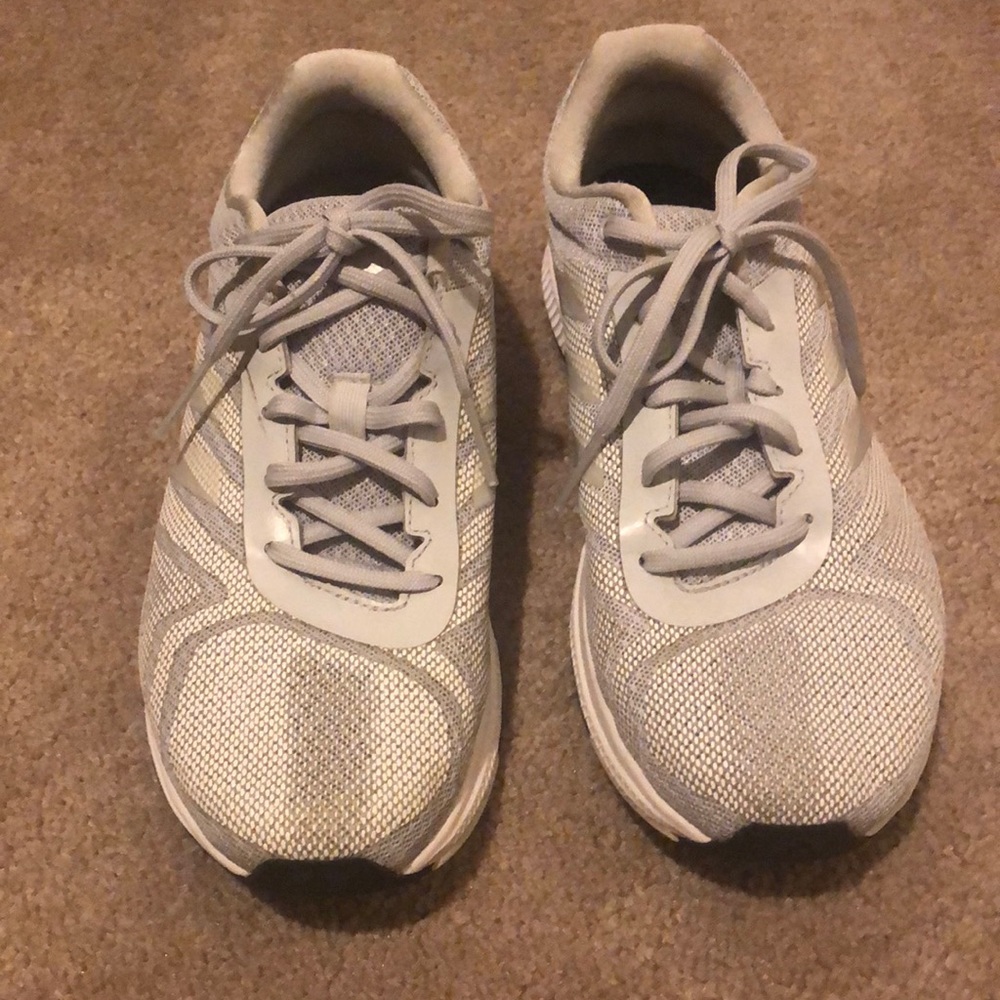 Adidas grey bounce running shoes